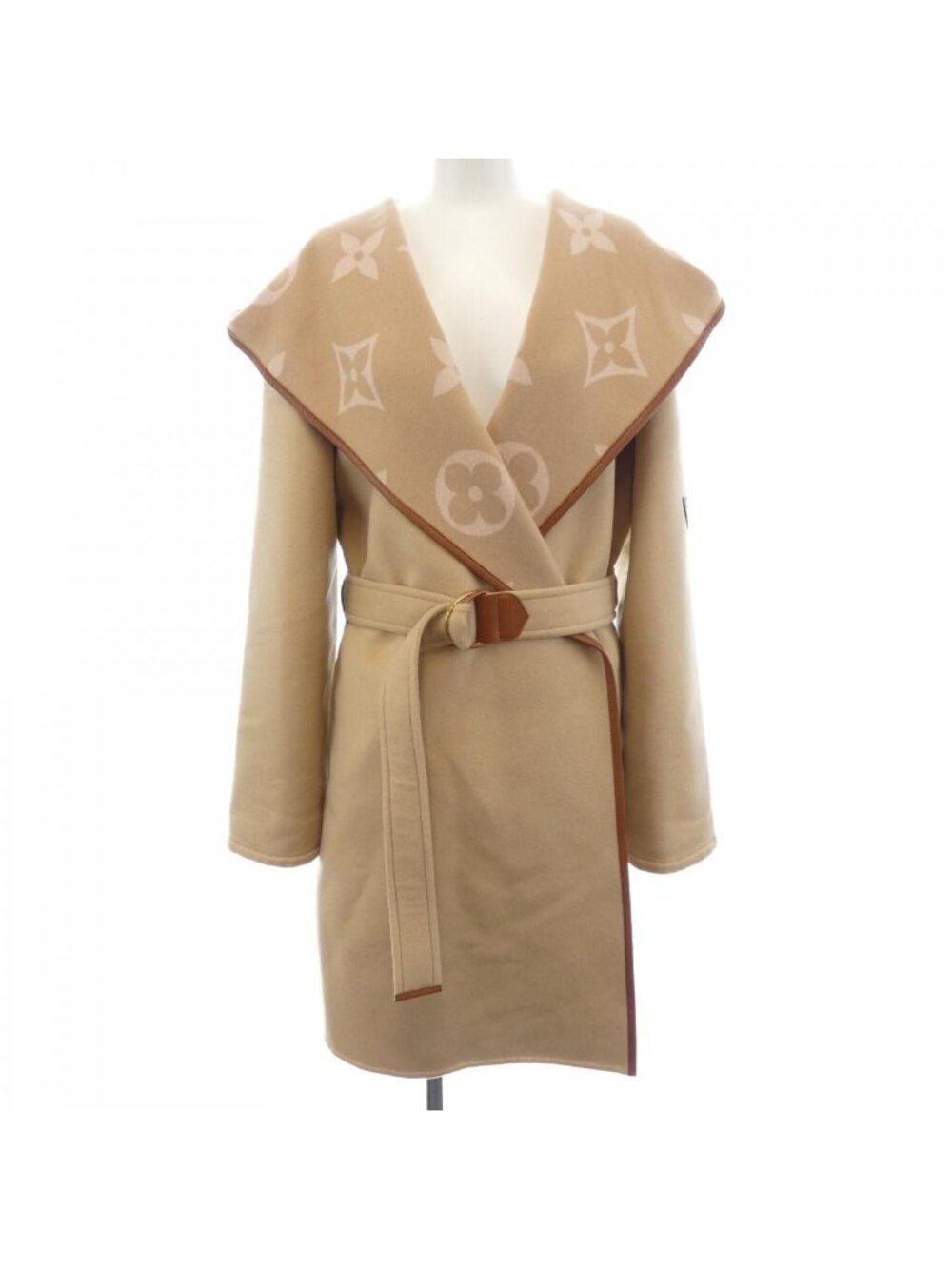 Louis Vuitton Belted Double Face Hooded Wrap Coat